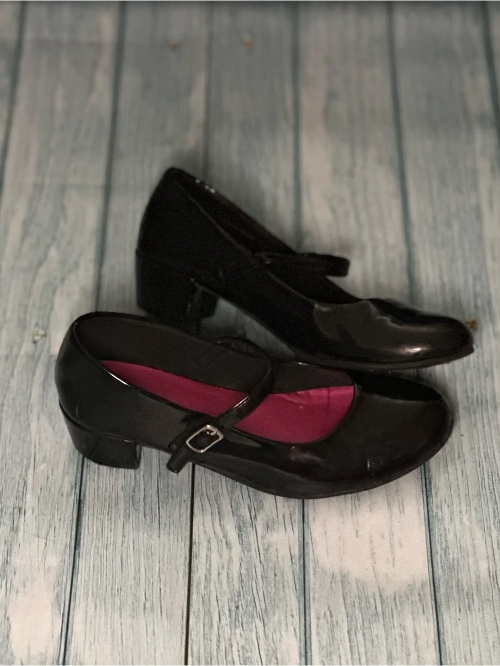 SO* Black Patent Mary Jane Block Heels with Strap | Size 3 Y | Girl Dress Shoes